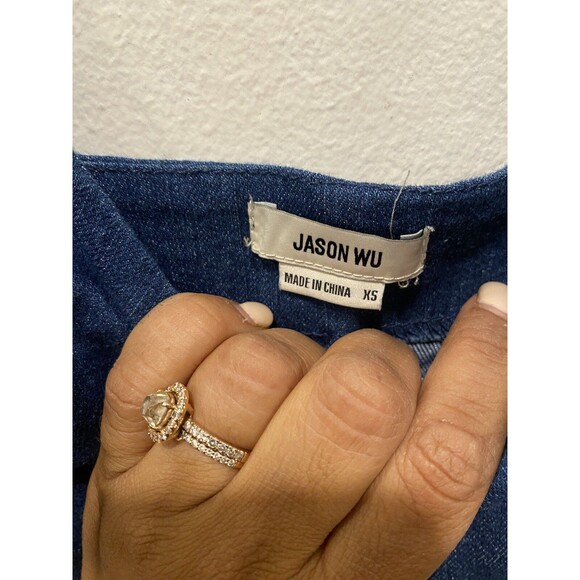 Jason Wu Navy Midi Dress - Picture 4 of 8